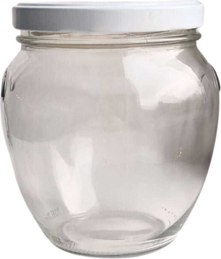 RANO 1x Sierlijke weckpotten glas 1 liter met sluiting 1000ml weckpotjes opbergpotten inmaakpot glazen pot met deksel glazen potten weckpot voorraadpot weck