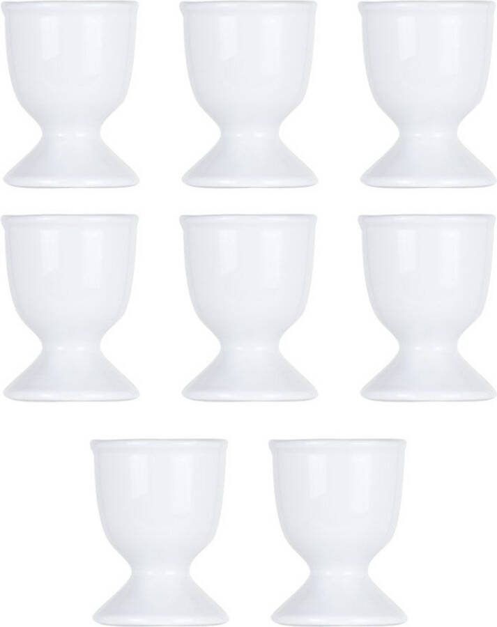 RANO International Trade Eierdopjes set van 8 wit pasen plastic kinderen eidoppen eierdop ei eidopjes paas decoratie paasdecoratie versiering