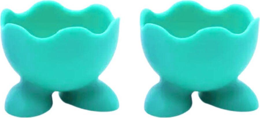 RANO International Trade Eierdopjes voetjes set van 2 groen pasen plastic kinderen eidoppen eierdop ei eidopjes paas decoratie paasdecoratie versiering