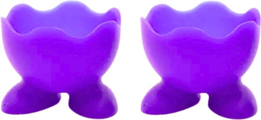 RANO International Trade Eierdopjes voetjes set van 2 paars siliconen pasen plastic kinderen eidoppen eierdop ei eidopjes paas decoratie paasdecoratie versiering paas decoratie paasdecoratie versiering
