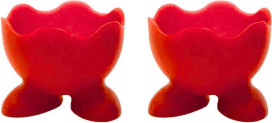 RANO International Trade Eierdopjes voetjes set van 2 rood pasen plastic kinderen eidoppen eierdop ei eidopjes paas decoratie paasdecoratie versiering