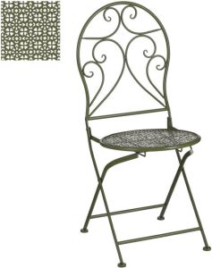 Mica Decorations Neta Stoel H92 x Ø40 cm Ijzer Groen