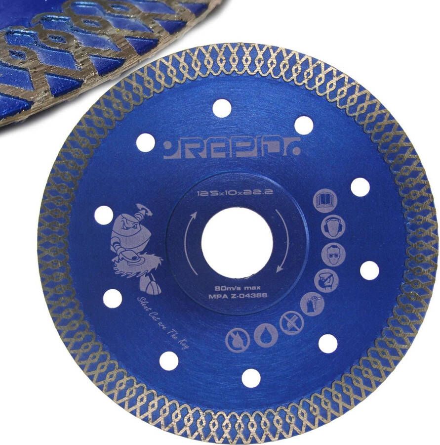 Rapid Diamantschijf 125MM SILENT CUT BLUE