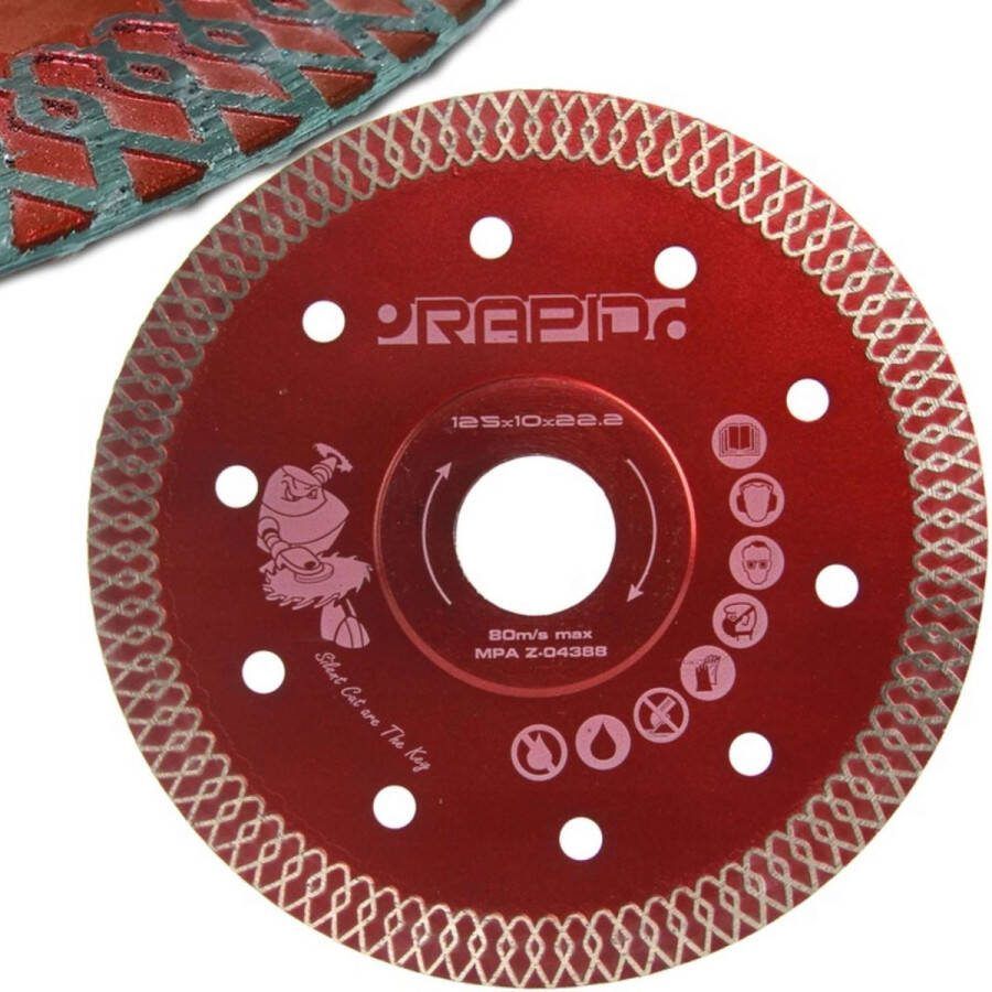 Rapid Diamantschijf 125MM SILENT CUT RED