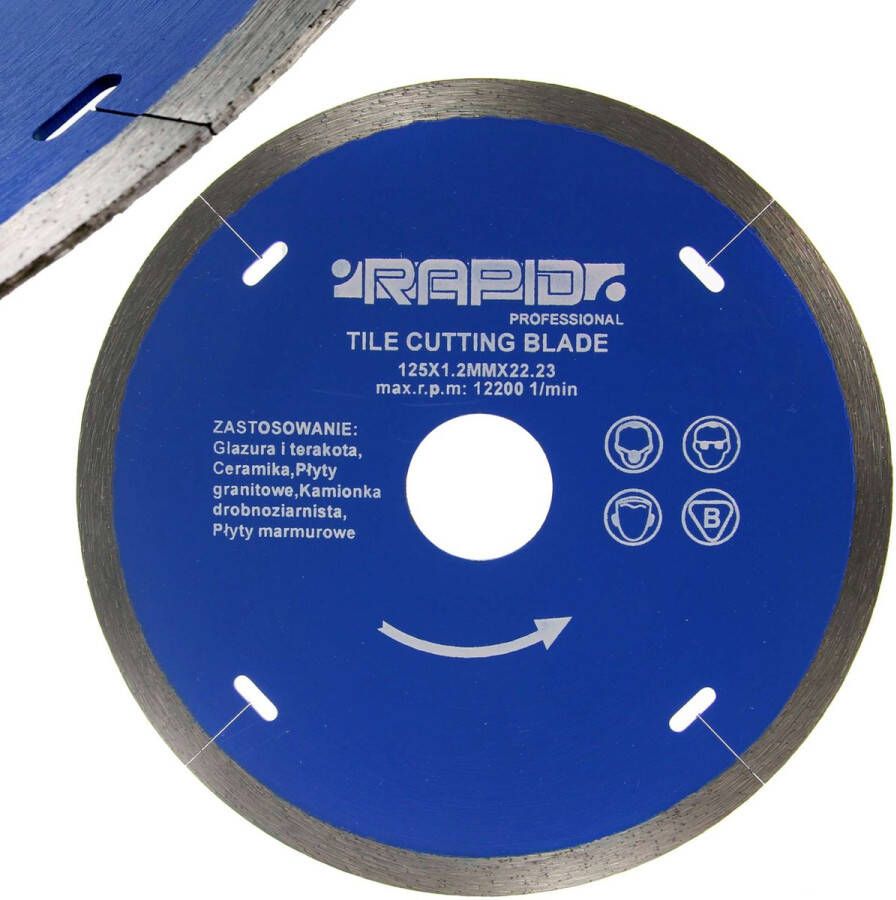 Rapid Diamantschijf 125x1.2x22.23mm Professional Line