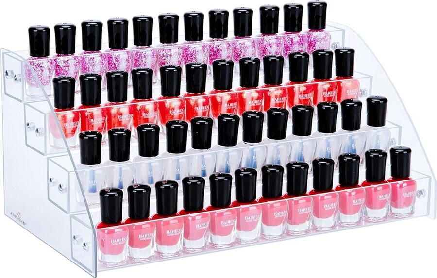 Rapid Glow Nagellak Organizer rek 4 lagen Multifunctionele Organizer Lippenstift organizer Make up organizer transparant Beautycase Valentijn cadeautje voor haar vrouw Mooie idee voor valentijn cadeautje love