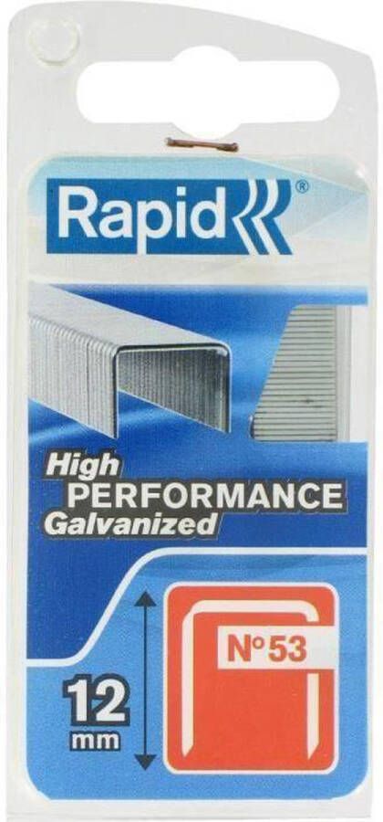 Rapid Nieten 12mm Type 53 Gegalvaniseerd Blister 1080st Lengte 12mm