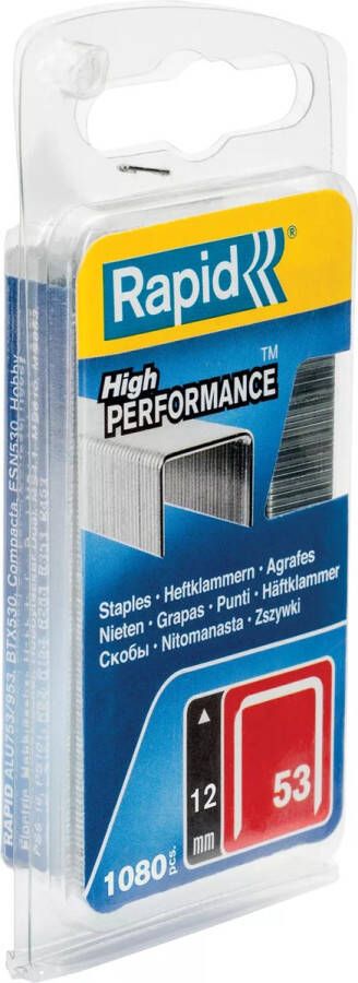 Rapid Nieten 12mm Type 53 Gegalvaniseerd Blister 1080st Lengte 12mm