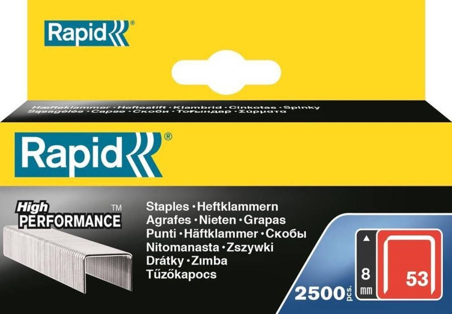 Rapid Nieten 10mm Type 53 Gegalvaniseerd Blisterbox 2500st Lengte 10mm