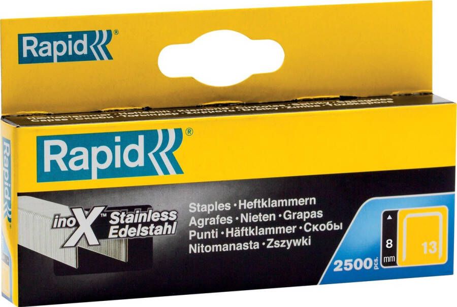 Rapid Nieten Type 13 RVS Box 2500st Lengte 8mm