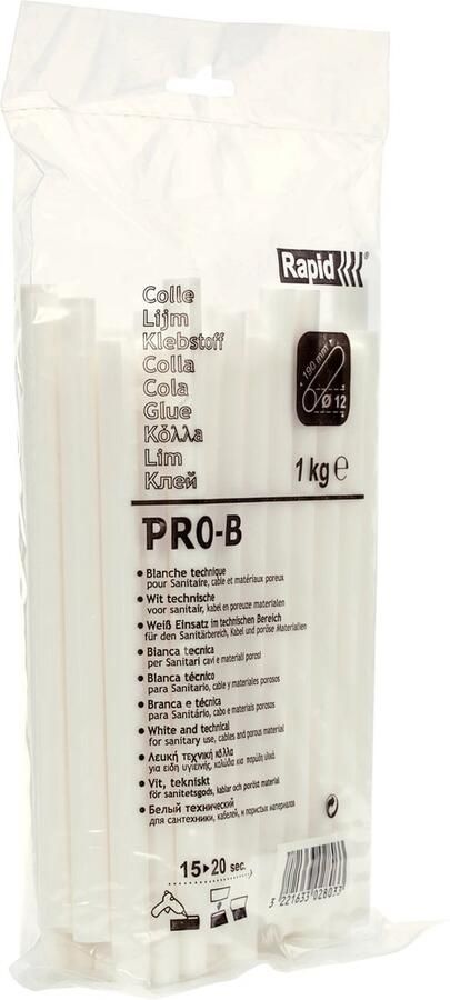 Rapid Lijm Pro-B 12X190Mm Sanitair Wit 40302803