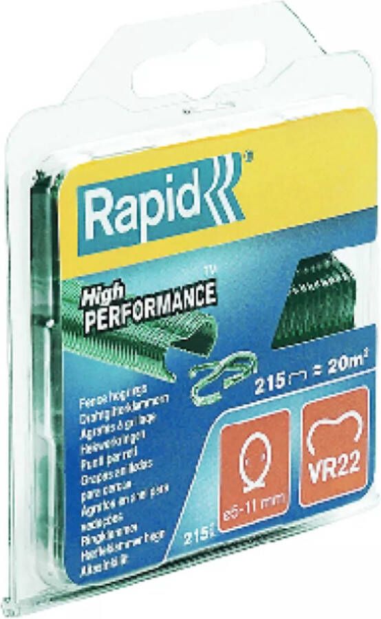 Hekwerkringen Groen Gecoat VR22 in Blister 215st 5-11mm