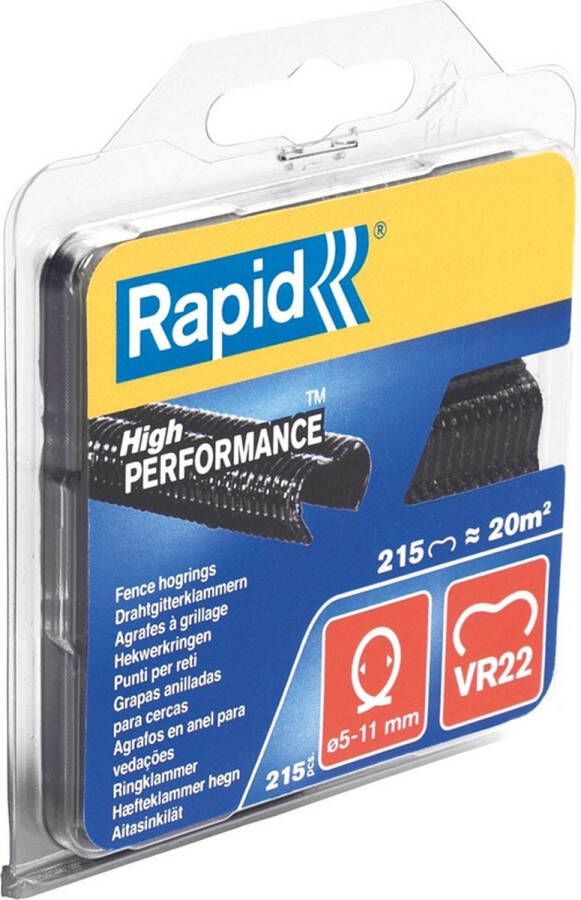 Rapid VR22 Nieten voor hekwerktang Zwart gecoat 5-11mm (215st)