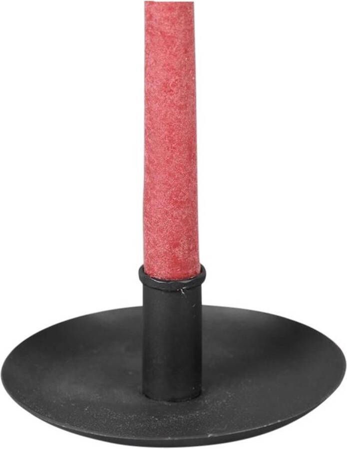 Rasteli Kaarsenhouder-Kandelaar voor tafelkaars Metaal Zwart D 15 cm (zonder kaars)
