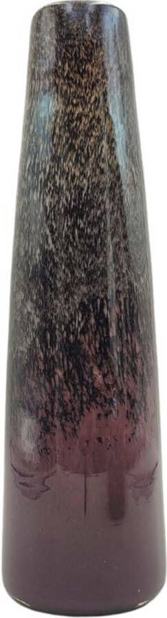 Rasteli Vaas Glas Bruin-Grijs D 12 cm H 41 cm