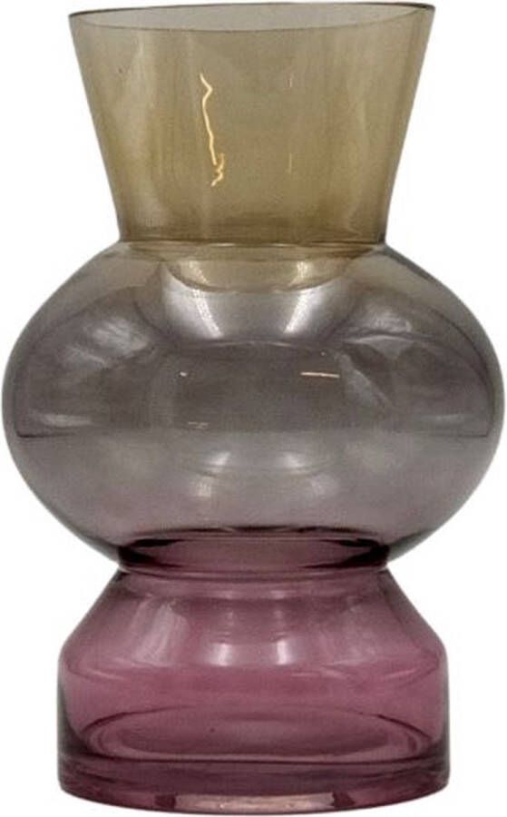 Rasteli Vaas Trioble Glas 3 kleuren D 15.5 cm H 24.5 cm