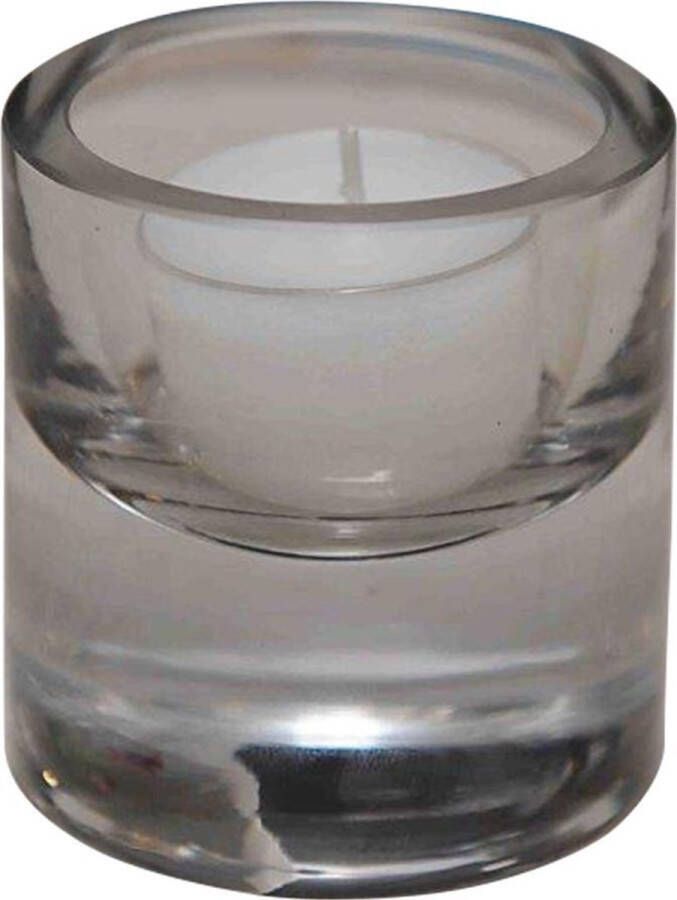 Rasteli Waxinelichthouder Glas D 6.5 cm 6 cm Voordeelaanbod per 2 stuks