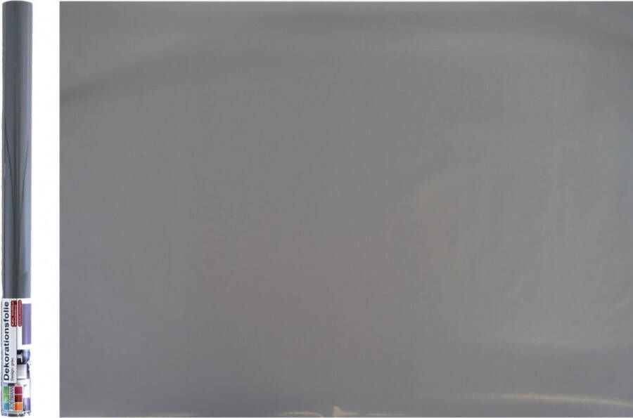 Merkloos Decoratie plakfolie 2x grijs 45 cm x 2 m zelfklevend Meubelfolie