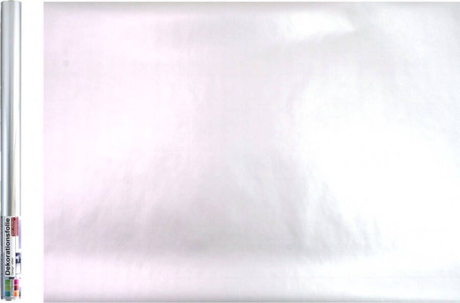 Raved Raamfolie Plakfolie Decoratiefolie Glanzend Zilver 2 m x 45 cm