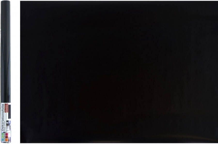 Merkloos Decoratie plakfolie 2x zwart 45 cm x 2 m zelfklevend Meubelfolie