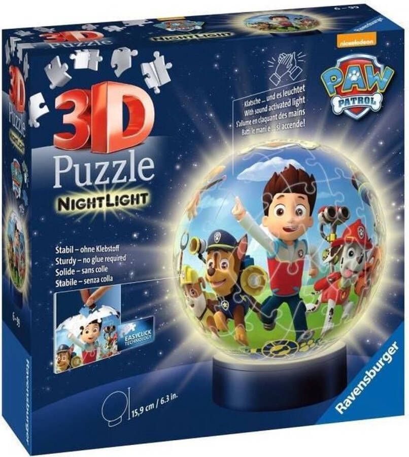 Ravensburger puzzel 72 stukjes Paw Patrol Nachtlicht