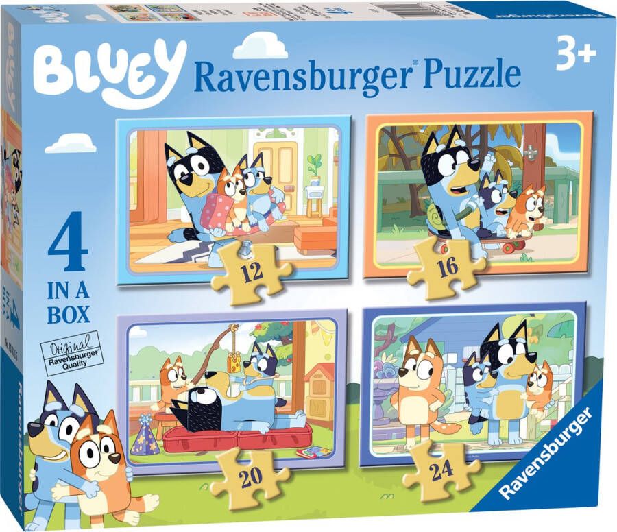 Ravensburger 4-in-1 puzzel Bluey 12 16 20 24 stukjes