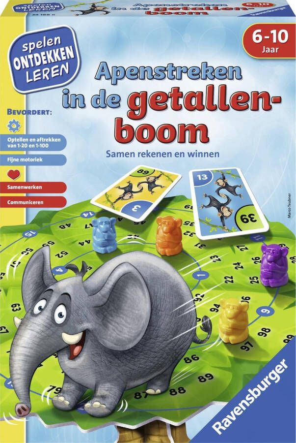 Ravensburger Apenstreken in de Getallenboom Educatief spel