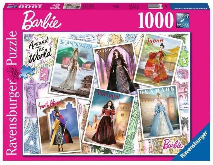 Ravensburger Puzzel van 1000 stukjes Barbie over de hele wereld
