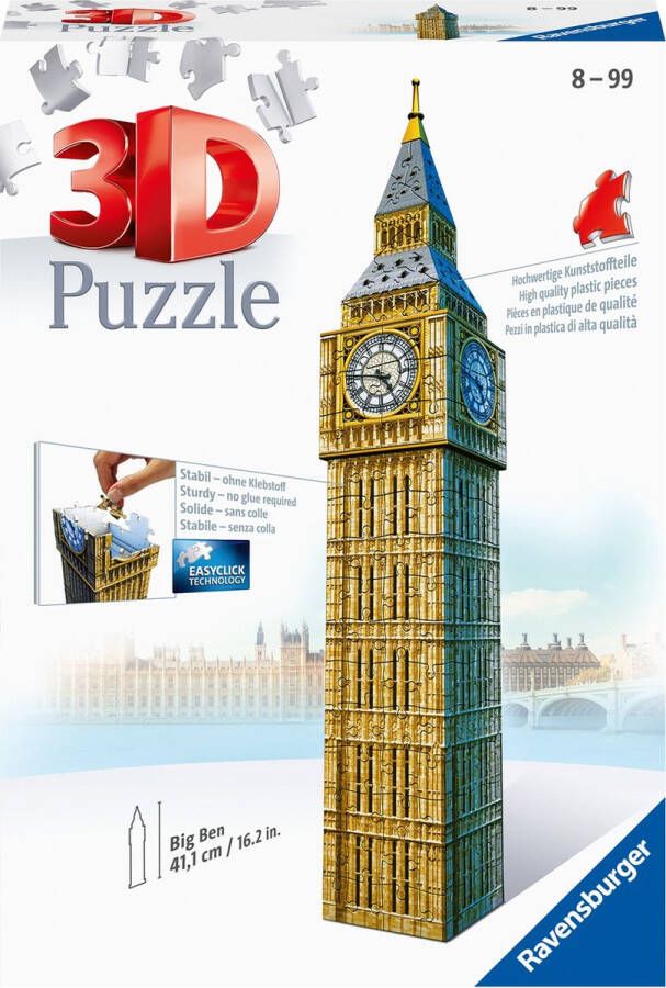 Ravensburger puzzel 3D gebouwen midi Big Ben 216 stukjes