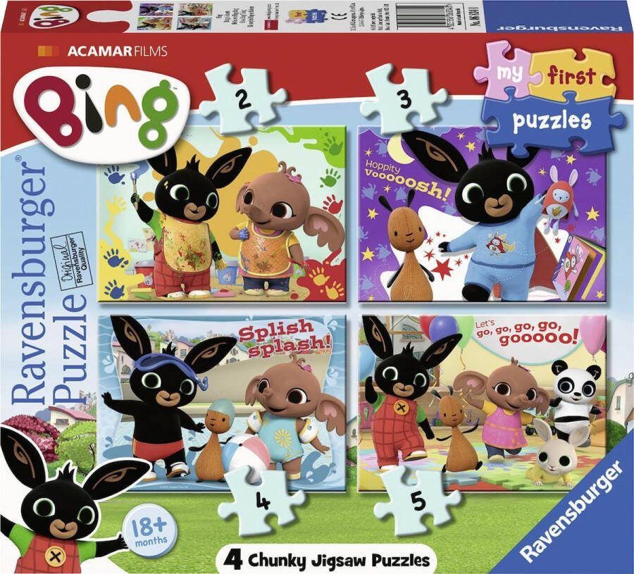 Ravensburger Bing Bunny My First puzzels 2+4+6+8 stukjes kinderpuzzel