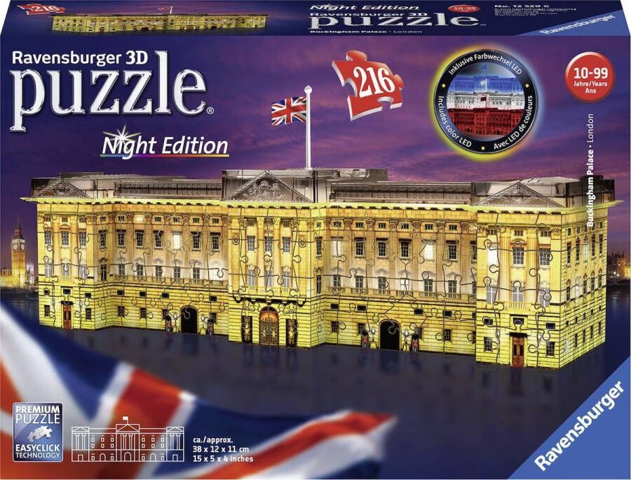 Ravensburger Buckingham Palace London by night 3D puzzel gebouw 216 stukjes