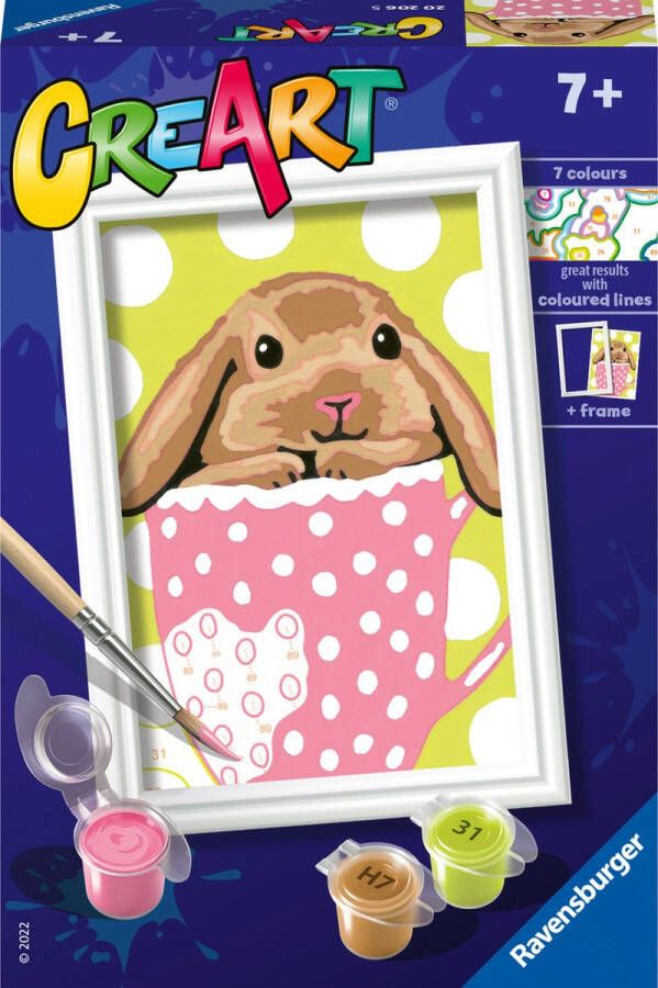 Ravensburger CreArt Bunny Cup Schilderen op nummer voor kinderen