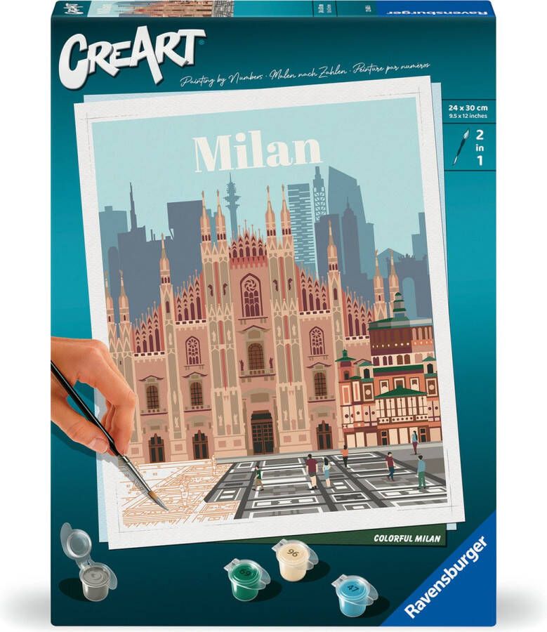 Ravensburger CreArt Colorful Milan Schilderen op nummer voor volwassenen