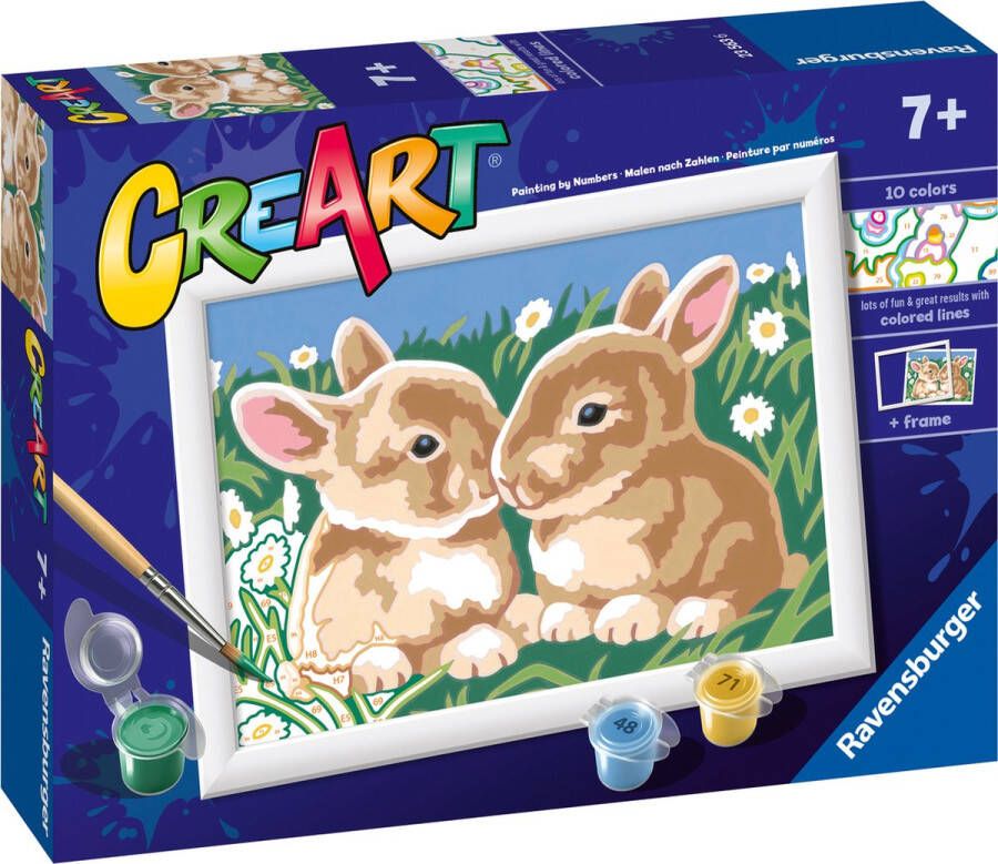 Ravensburger CreArt Fluffy Bunnies Schilderen op nummer voor kinderen