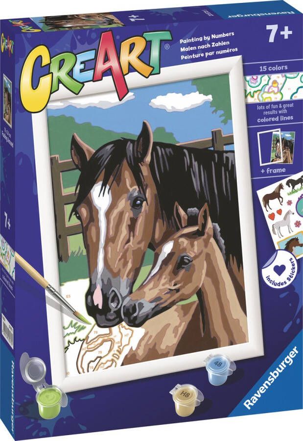 Ravensburger CreArt Foaling Around Schilderen op nummer voor kinderen