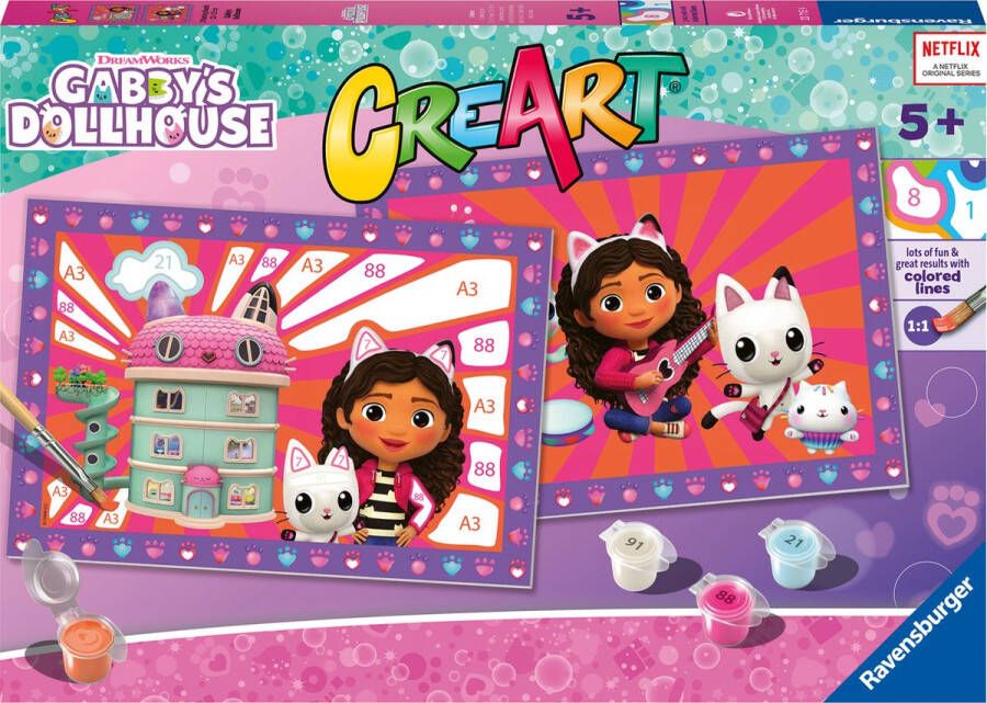 Ravensburger CreArt Gabby's Dollhouse Schilderen op nummer voor volwassenen