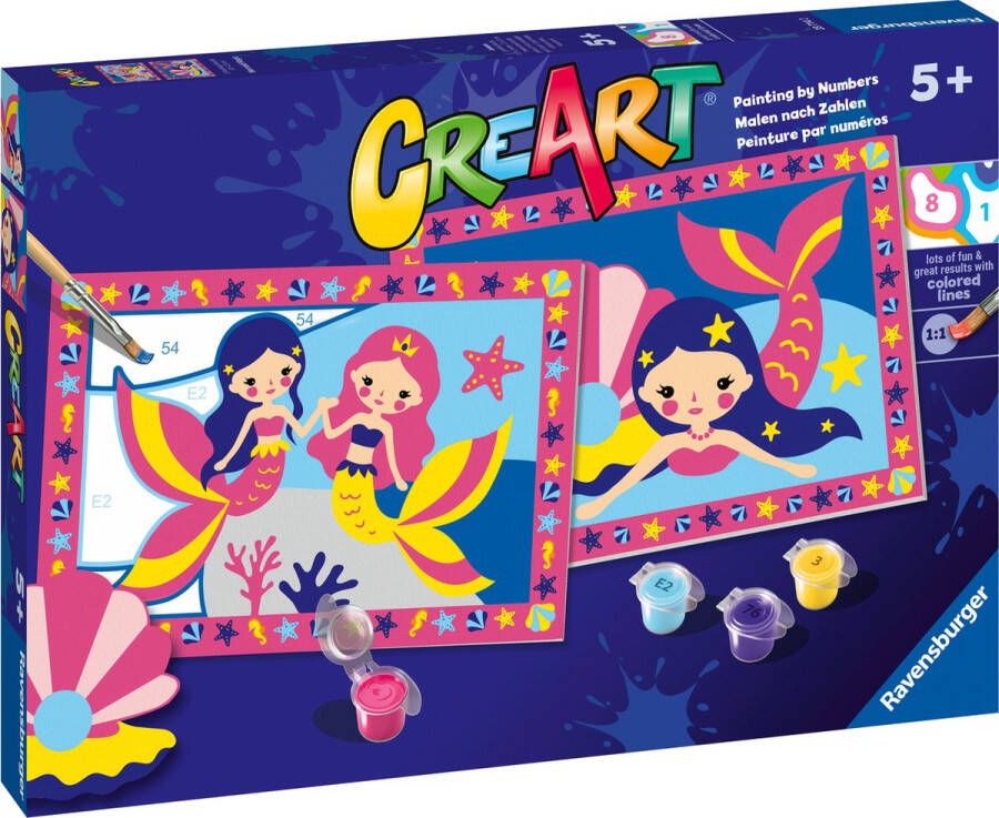 Ravensburger CreArt Mermaid Magic Schilderen op nummer voor kinderen