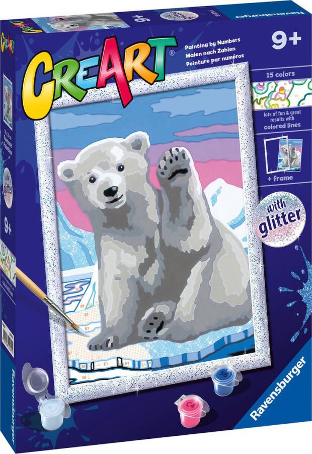 Ravensburger CreArt Pawsome Polar Bear Schilderen op nummer voor kinderen