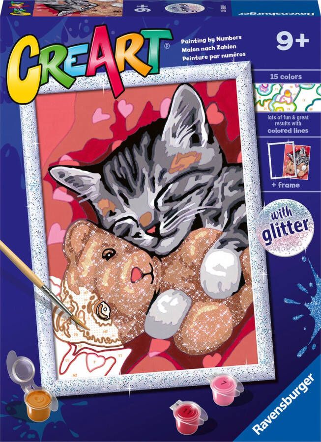 Ravensburger CreArt Peaceful Kitten Schilderen op nummer voor kinderen