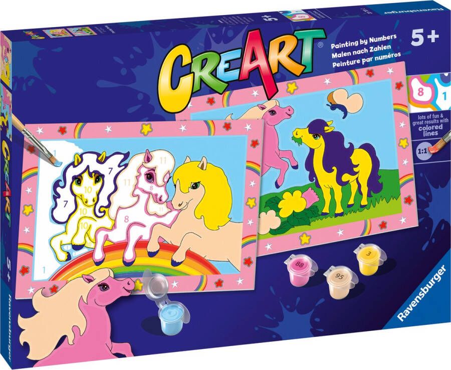 Ravensburger CreArt Prancing Ponies Schilderen op nummer voor kinderen