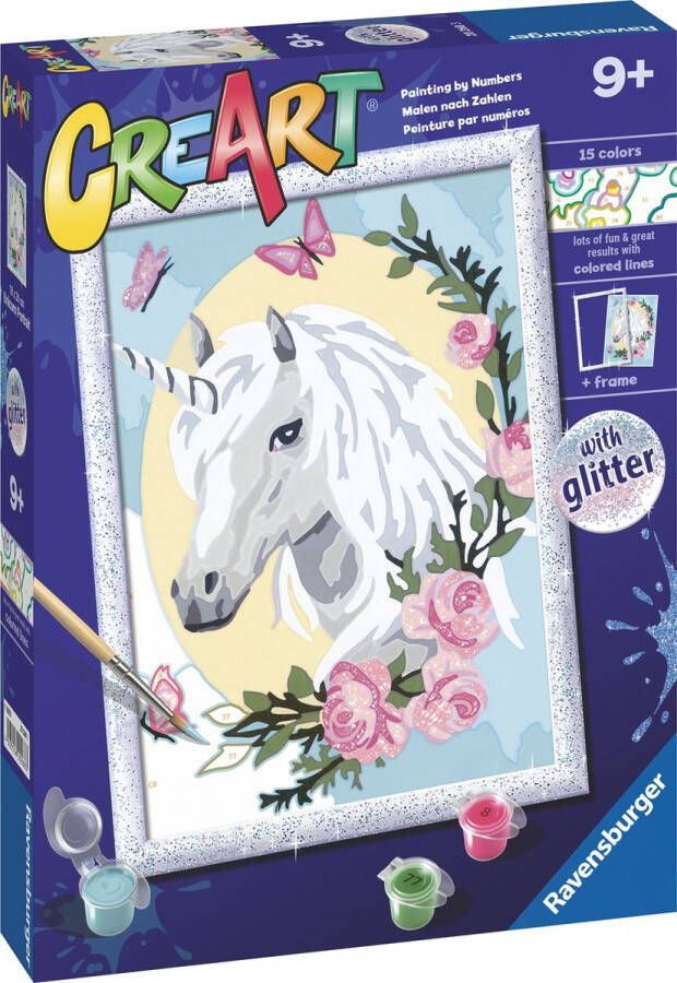 Ravensburger CreArt Unicorn Portrait Schilderen op nummer voor kinderen