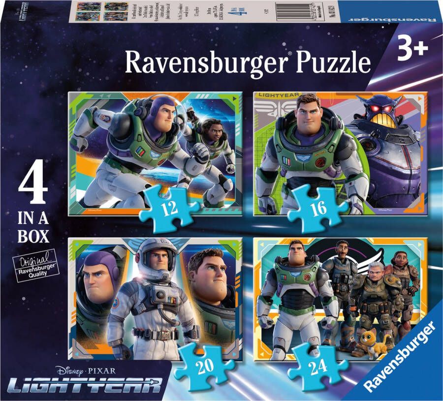 Ravensburger Disney Lightyear 4in1box puzzel 12+16+20+24 stukjes kinderpuzzel