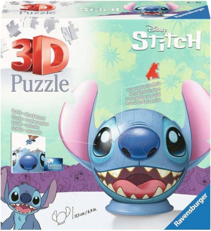 Ravensburger Disney Stitch met oren 3D Puzzel 72 Stukjes