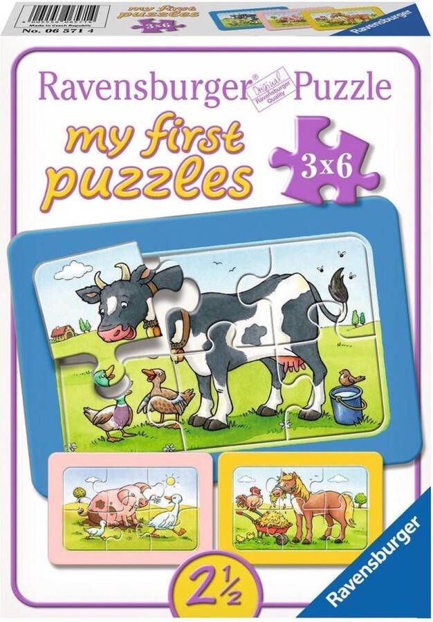 Ravensburger Goede vrienden My First Puzzels 3x6 stukjes Kinderpuzzel