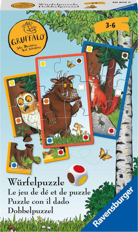 Ravensburger Gruffalo Dobbelpuzzel Dobbelspel en Puzzel in 1