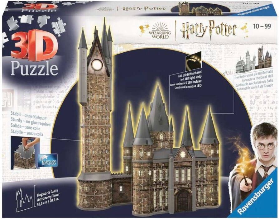 Ravensburger Harry Potter Hogwarts Castle: Astronomy Tower Night Edition (626 Pieces) 3D Puzzel Multicolours