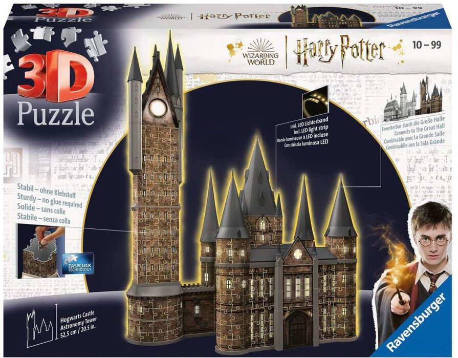 Ravensburger Harry Potter Hogwarts Castle: Astronomy Tower Night Edition (626 Pieces) 3D Puzzel Multicolours