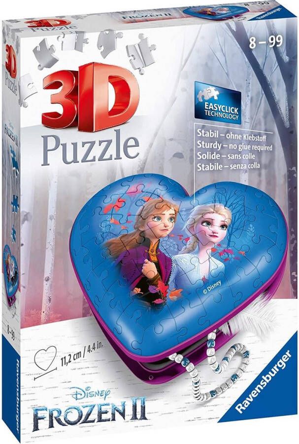 Ravensburger Hartendoosje Disney Frozen 2 3D puzzel 54 stukjes