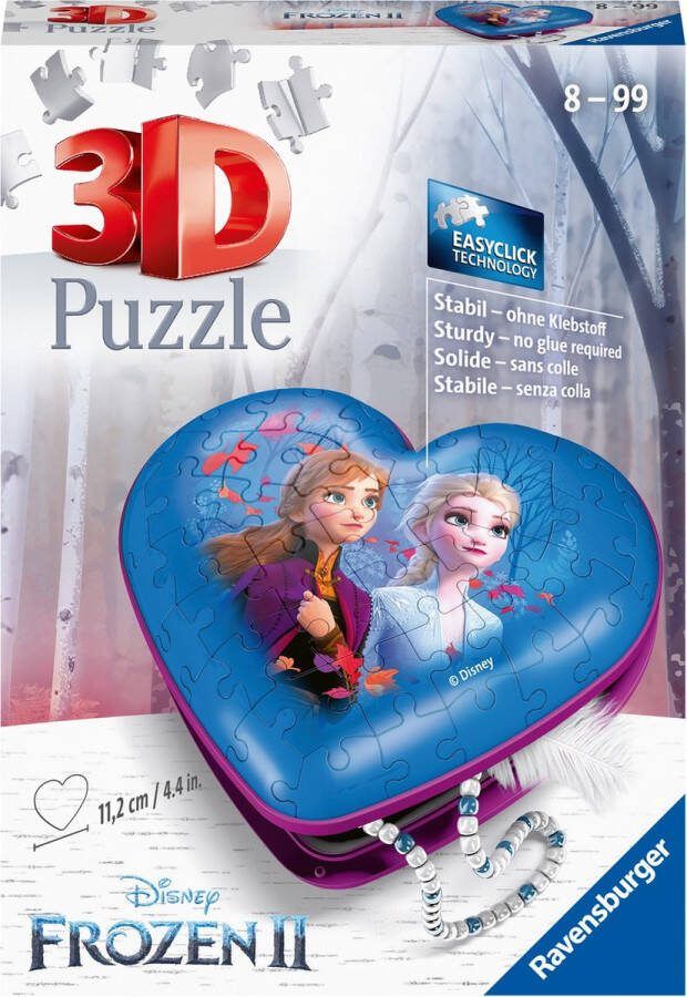 Ravensburger Hartendoosje Disney Frozen 2 3D puzzel 54 stukjes