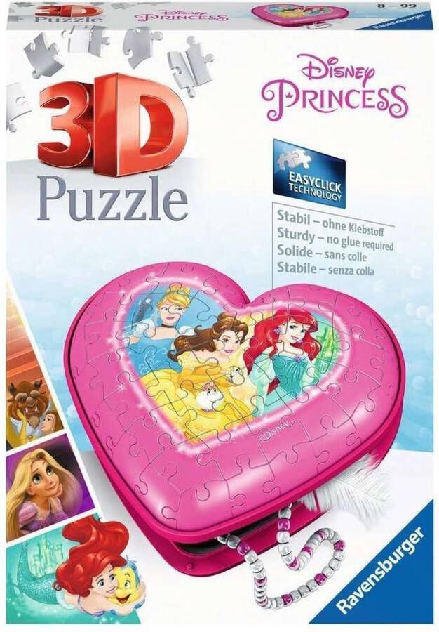 Ravensburger Hartendoosje Disney Princess Girly Girl 3D puzzel 54 stukjes